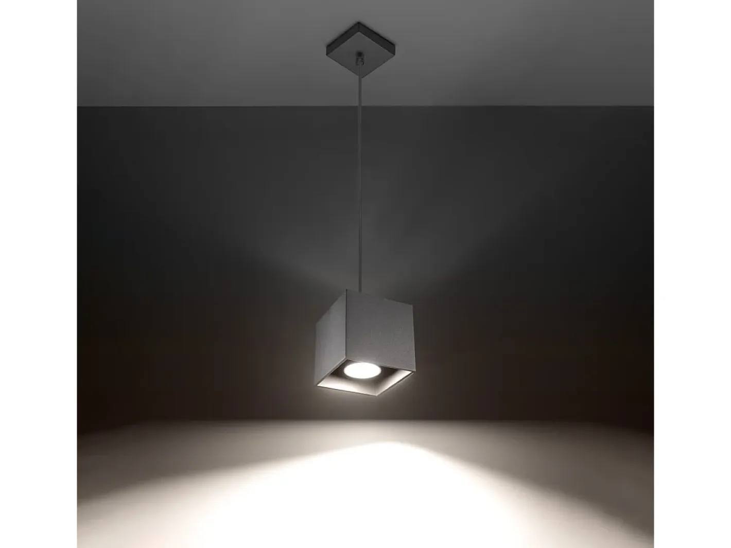 Sollux Lighting Lámpara Suspendida-Lámparas Colgantes Quad Moderno De Aluminio - 1 Fuentes Luminosas - L.10 X A.110 Cm - Gris