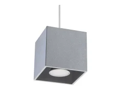 Sollux Lighting Lámparas colgantes Quadx moderno de aluminio - 1 fuentes luminosas 3000K - L.10 x A.110 cm - Gris Hot