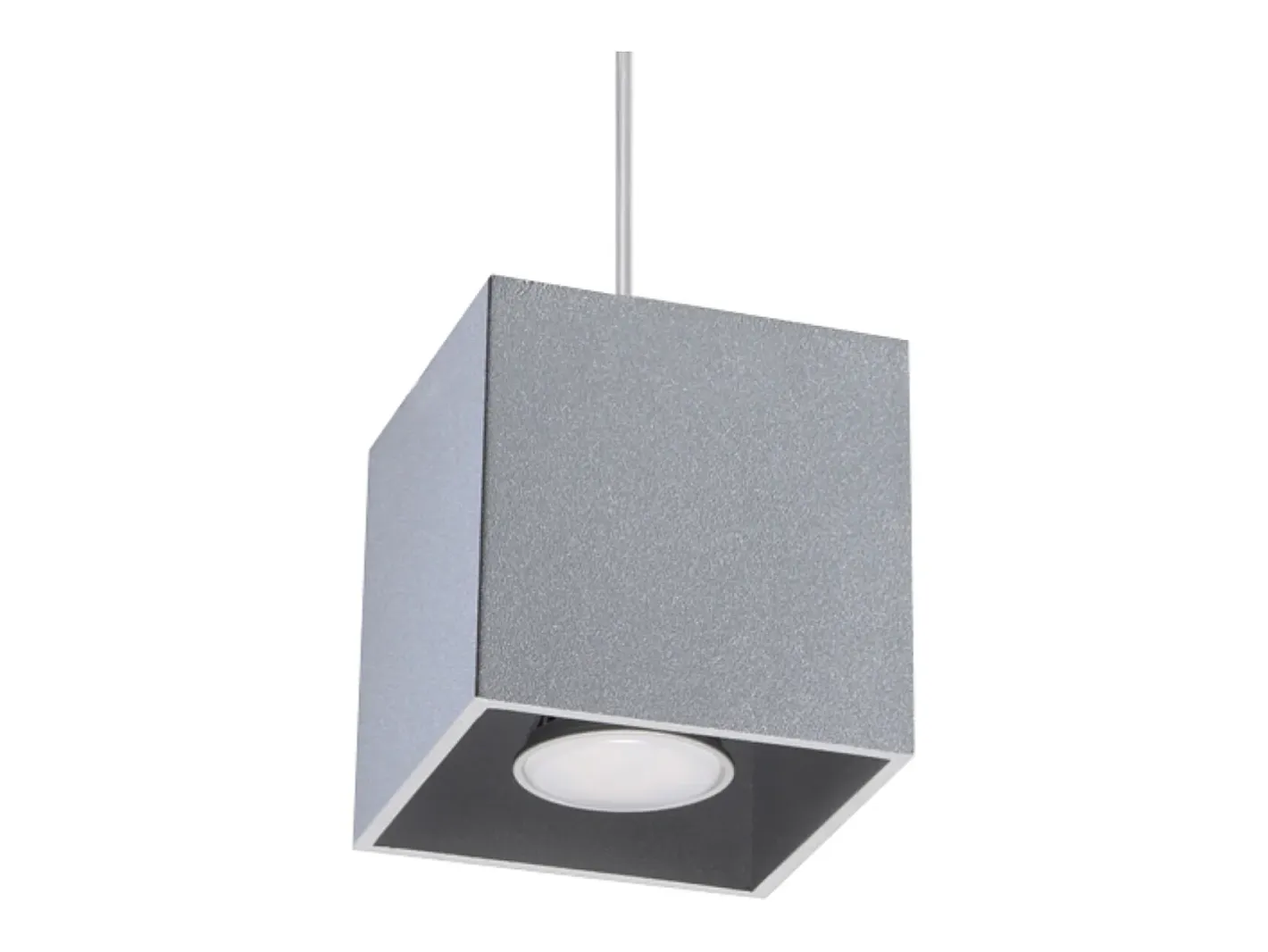 Sollux Lighting Lámparas colgantes Quadx moderno de aluminio - 1 fuentes luminosas 3000K - L.10 x A.110 cm - Gris Hot