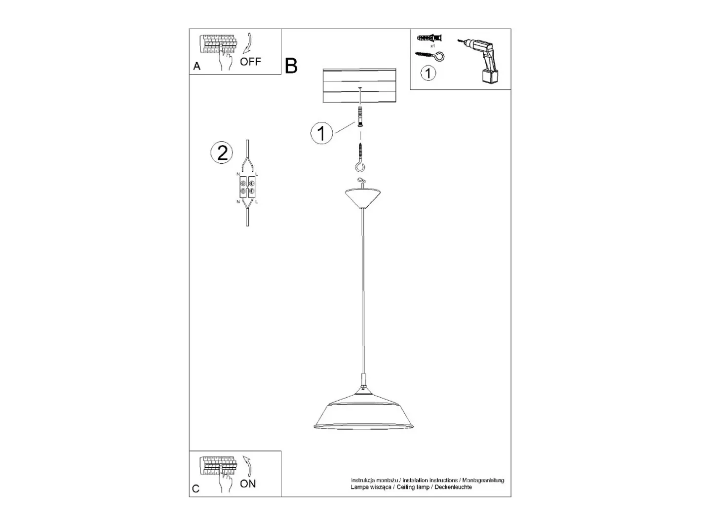 Sollux Lighting Lámparas colgantes Quarix escandinavo de acero - 1 fuentes luminosas 4000K - L.34 x A.74 cm - Blanco Outlet