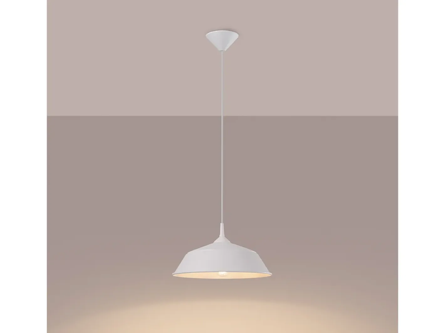 Sollux Lighting Lámparas colgantes Quarix escandinavo de acero - 1 fuentes luminosas 4000K - L.34 x A.74 cm - Blanco Outlet