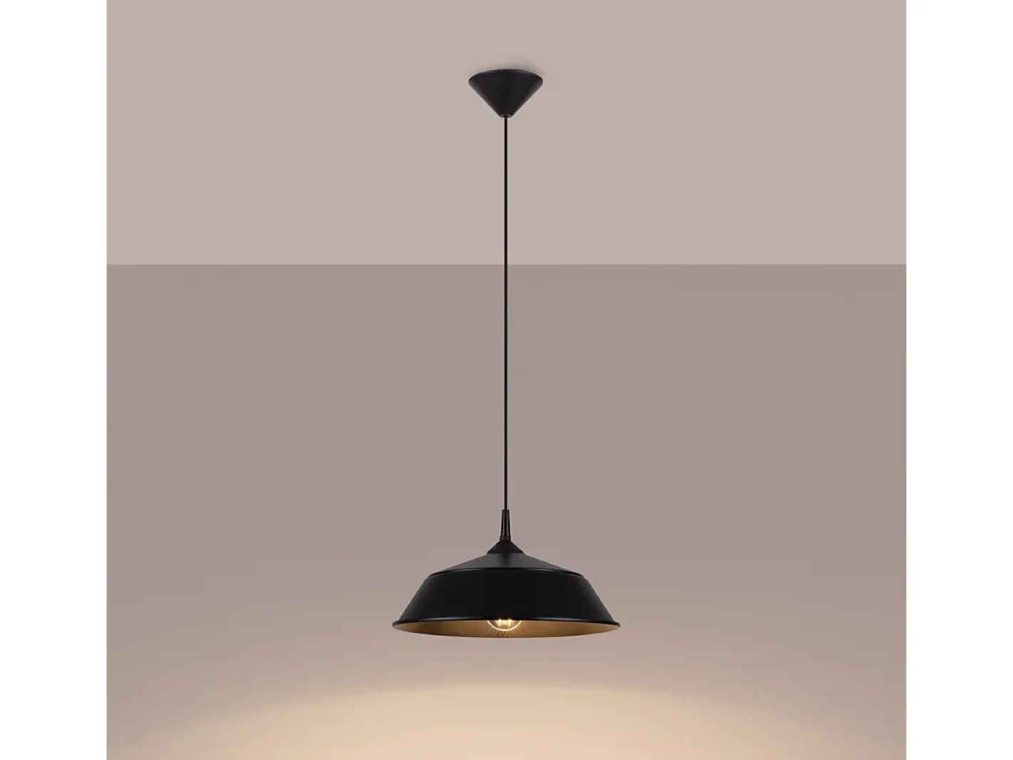 Sollux Lighting Lámparas colgantes Quarix escandinavo de acero - 1 fuentes luminosas 4000K - L.34 x A.74 cm - Negro Outlet