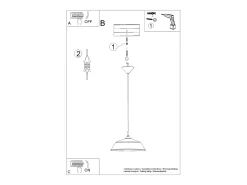 Sollux Lighting Lámparas colgantes Quarix escandinavo de acero - 1 fuentes luminosas 4000K - L.34 x A.74 cm - Negro Outlet
