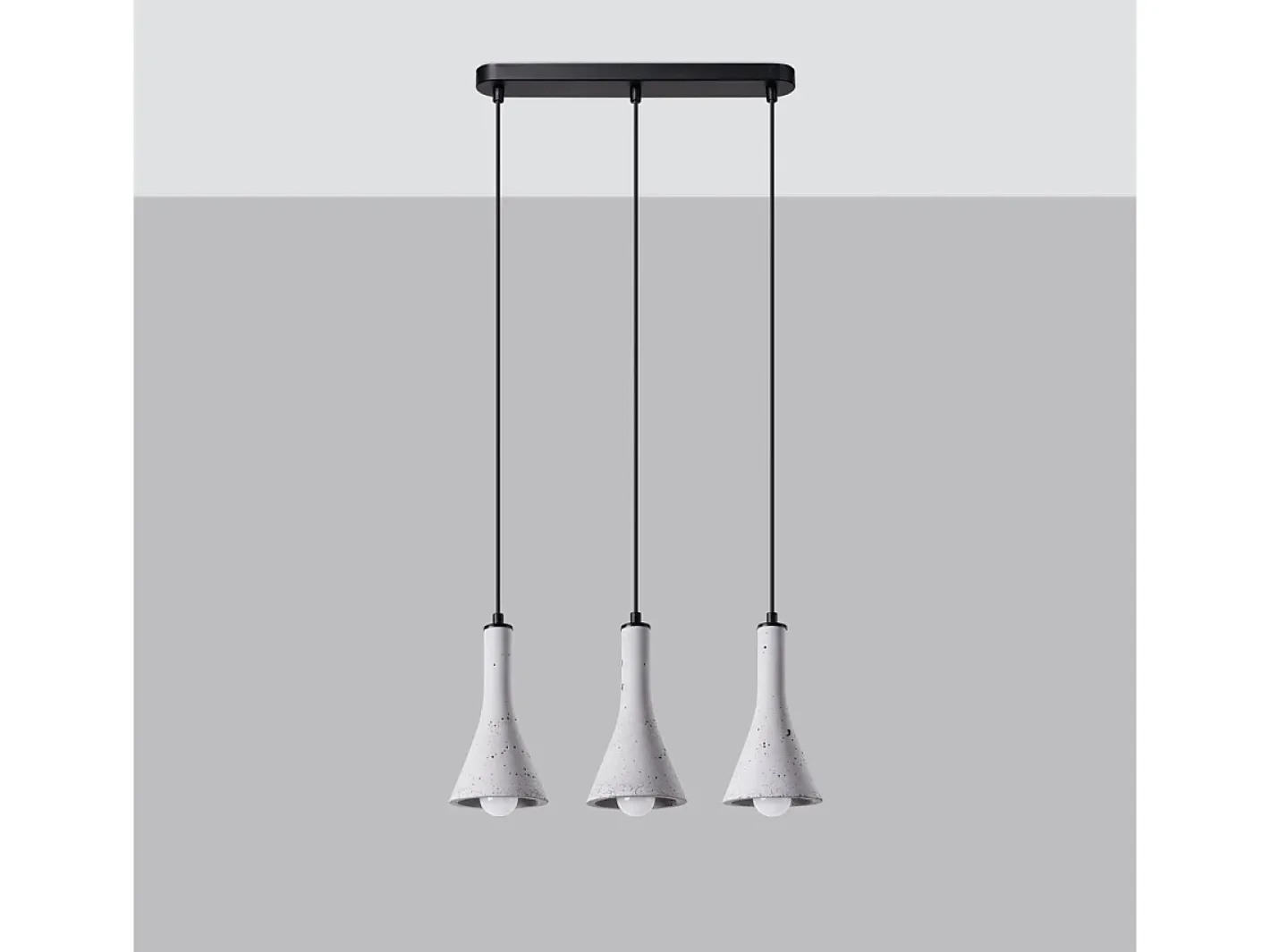 Online Sollux Lighting Lámparas Colgantes Rea Moderno De Concreto - 3 Fuentes Luminosas - L.46 X A.110 Cm - Gris