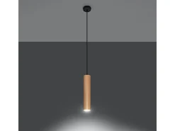 Discount Sollux Lighting Lámparas colgantes Silno escandinavo de madera - 1 fuentes luminosas 4000K - L.8 x A.105 cm - madera natural Color natural claro