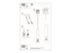 Discount Sollux Lighting Lámparas colgantes Silno escandinavo de madera - 1 fuentes luminosas 4000K - L.8 x A.105 cm - madera natural Color natural claro
