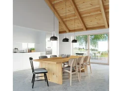 Sollux Lighting Lámpara Suspendida-Lámparas colgantes Solivo moderno de acero/madera - 1 fuentes luminosas 3000K - L.30 x A.85 cm - blanco Negro