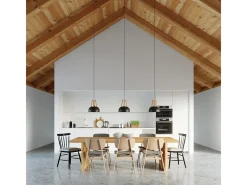 Sollux Lighting Lámparas colgantes Solivo moderno de acero/madera - 1 fuentes luminosas 4000K - L.30 x A.85 cm - /madera natural Negro