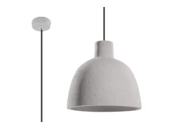 New Sollux Lighting Lámparas colgantes Solyma industrial de concreto - 1 fuentes luminosas 4000K - L.28 x A.128 cm - Gris