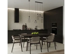 Sollux Lighting Lámpara Suspendida-Lámparas Colgantes Suba Industrial De Acero - 4 Fuentes Luminosas - L.58 X A.120 Cm - Negro