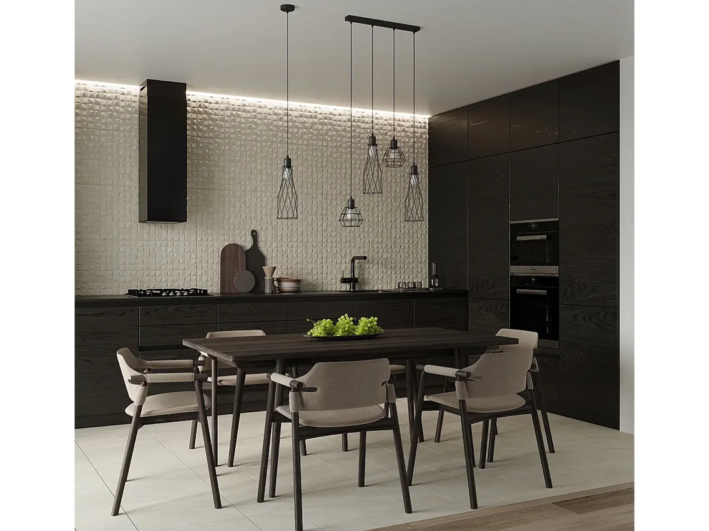 Sollux Lighting Lámpara Suspendida-Lámparas Colgantes Suba Industrial De Acero - 4 Fuentes Luminosas - L.58 X A.120 Cm - Negro