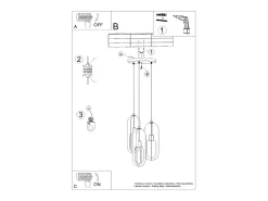 Sollux Lighting Aplique Para Pared-Lámparas colgantes Synexus moderno de acero - 3 fuentes luminosas 3000K - L.43 x A.130 cm - Blanco