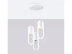 Sollux Lighting Aplique Para Pared-Lámparas colgantes Synexus moderno de acero - 3 fuentes luminosas 3000K - L.43 x A.130 cm - Blanco