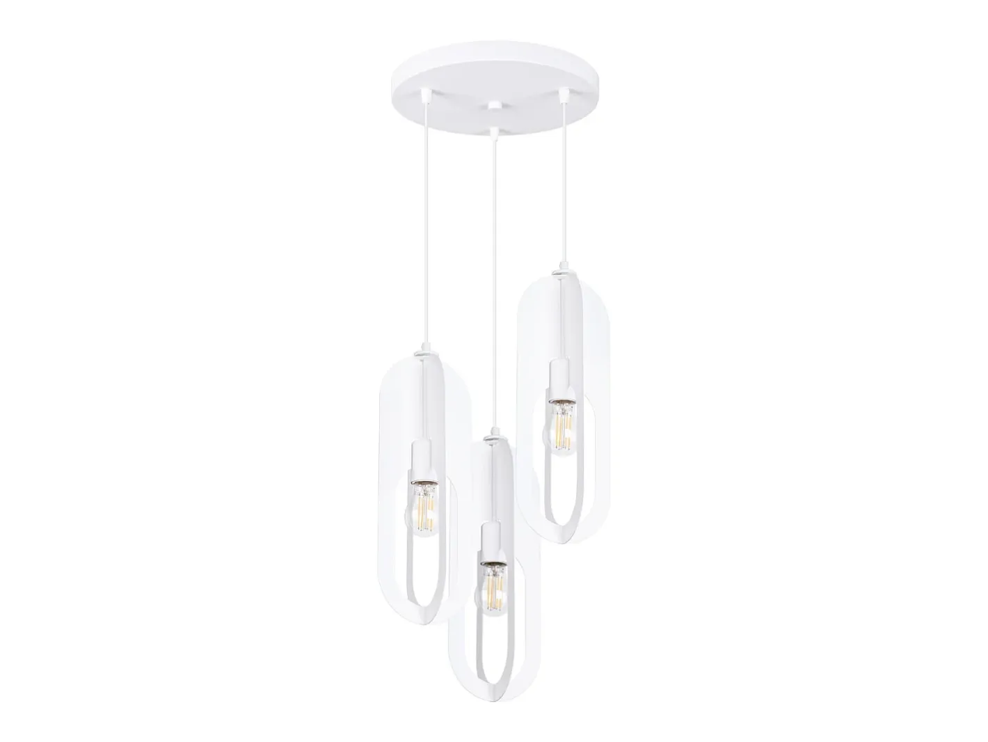 Sollux Lighting Aplique Para Pared-Lámparas colgantes Synexus moderno de acero - 3 fuentes luminosas 3000K - L.43 x A.130 cm - Blanco