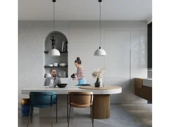 Sollux Lighting Lámpara Suspendida-Lámparas colgantes Tikolito industrial de concreto - 1 fuentes luminosas 3000K - L.30 x A.120 cm - Gris