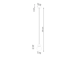 Sollux Lighting Lámpara Suspendida-Lámparas colgantes Torch escandinavo de vidrio/madera - 1 fuentes luminosas 3000K - L.11 x A.124 cm - /madera natural Blanco