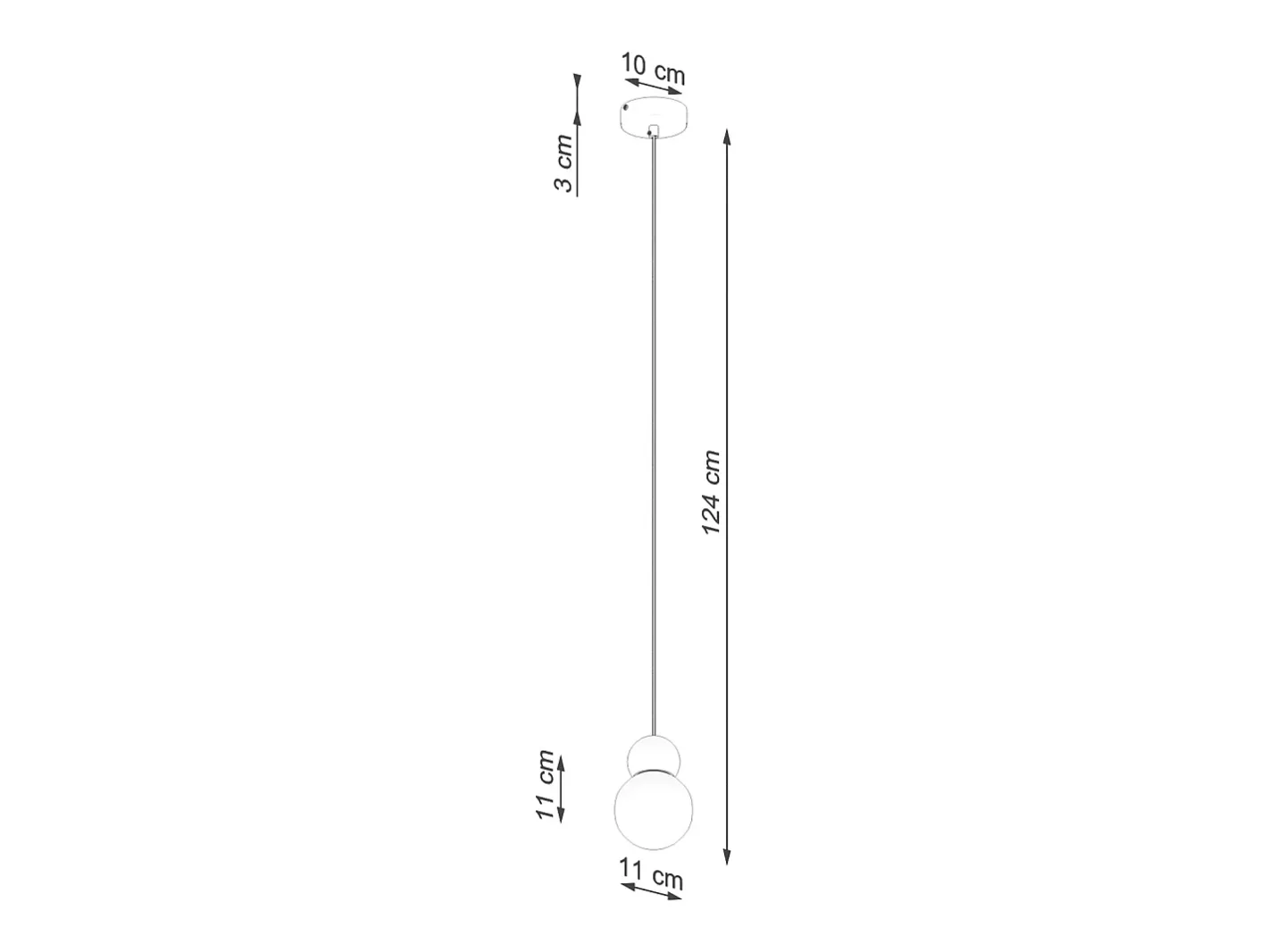 Sollux Lighting Lámpara Suspendida-Lámparas colgantes Torch escandinavo de vidrio/madera - 1 fuentes luminosas 3000K - L.11 x A.124 cm - /madera natural Blanco
