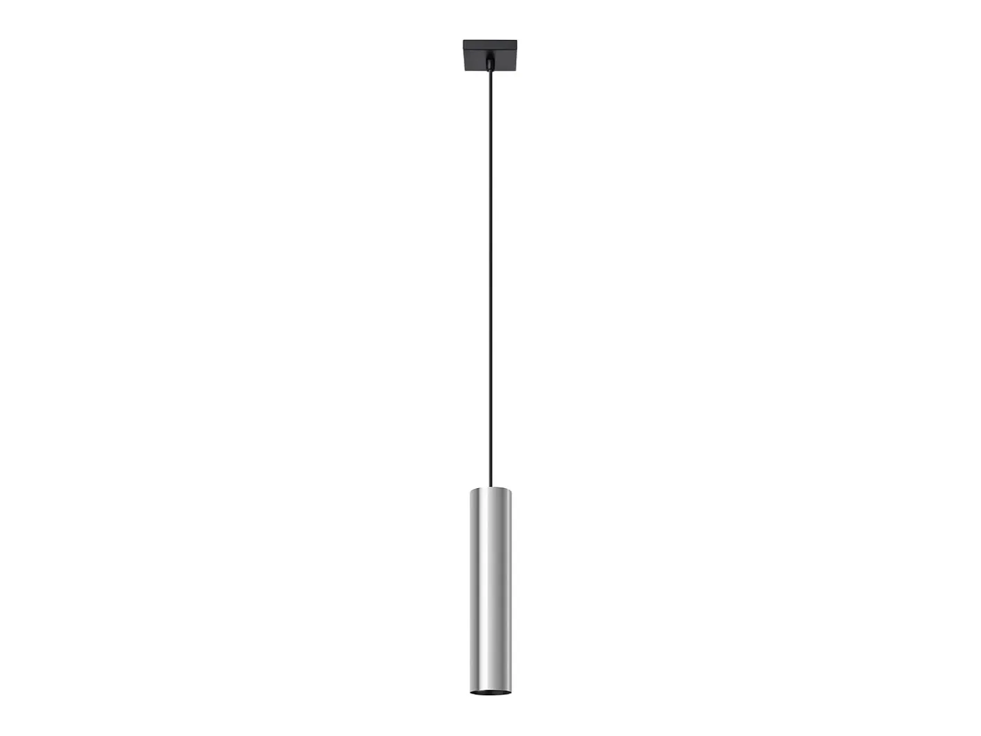 Sollux Lighting Lámpara Suspendida-Lámparas colgantes Toris moderno de acero - 1 fuentes luminosas 3000K - L.8 x A.100 cm - cromo Gris