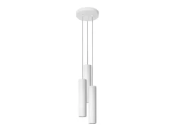Sollux Lighting Lámpara Suspendida-Lámparas colgantes Toris moderno de acero - 3 fuentes luminosas 3000K - L.20 x A.110 cm - Blanco