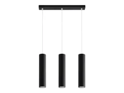 Sollux Lighting Lámpara Suspendida-Lámparas colgantes Toris moderno de acero - 3 fuentes luminosas 4000K - L.45 x A.90 cm - Negro