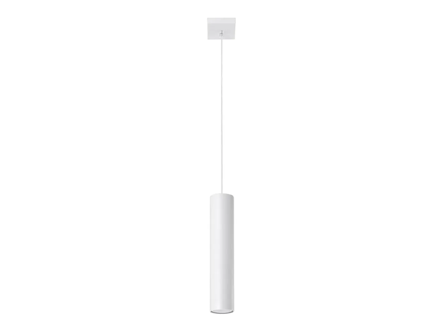 Sollux Lighting Lámpara Suspendida-Lámparas colgantes Toris moderno de acero - 1 fuentes luminosas 3000K - L.8 x A.100 cm - Blanco