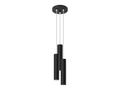 Sollux Lighting Lámpara Suspendida-Lámparas colgantes Toris moderno de acero - 3 fuentes luminosas 3000K - L.20 x A.110 cm - Negro