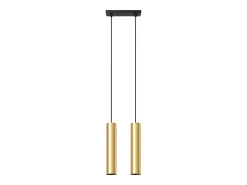 Sollux Lighting Lámpara Suspendida-Lámparas colgantes Toris moderno de acero - 2 fuentes luminosas 3000K - L.30 x A.90 cm - brillo Dorado