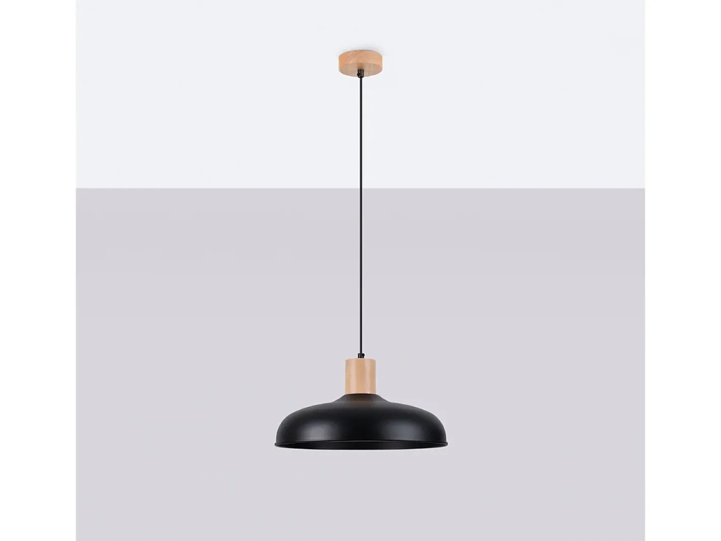 Sollux Lighting Lámparas colgantes Velture escandinavo de acero - 1 fuentes luminosas 3000K - L.38 x A.120 cm - Negro Online