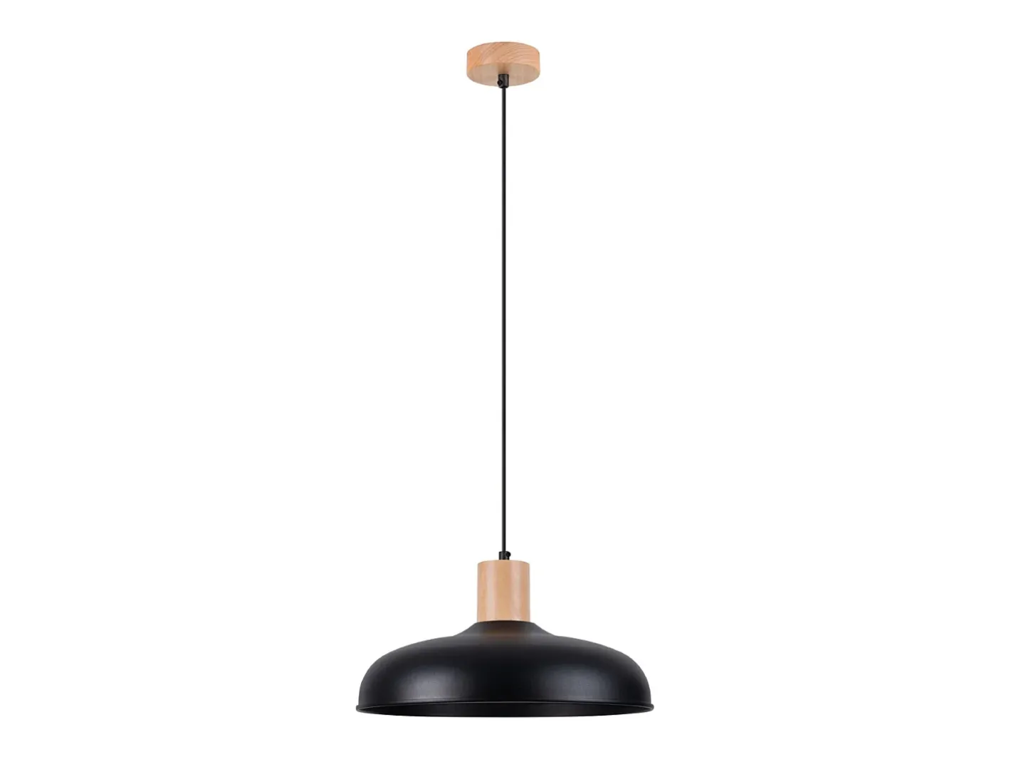 Outlet Sollux Lighting Lámparas colgantes Velture escandinavo de acero - 1 fuentes luminosas 4000K - L.38 x A.120 cm - Negro