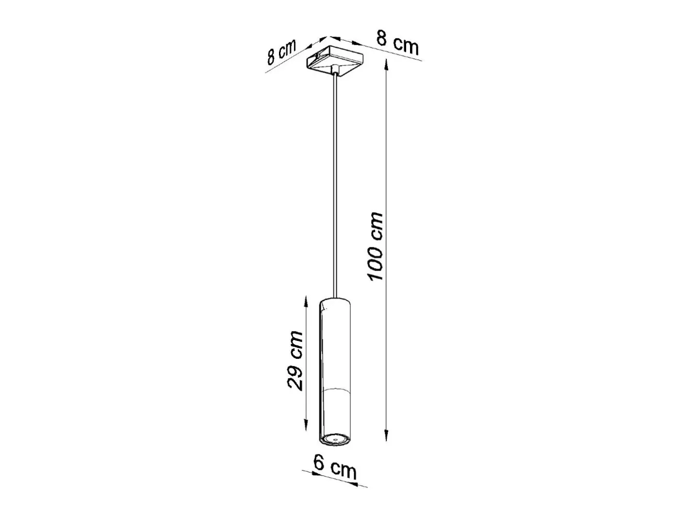 Clearance Sollux Lighting Lámparas colgantes Zarpex moderno de acero - 1 fuentes luminosas 3000K - L.8 x A.100 cm - /cobre Negro