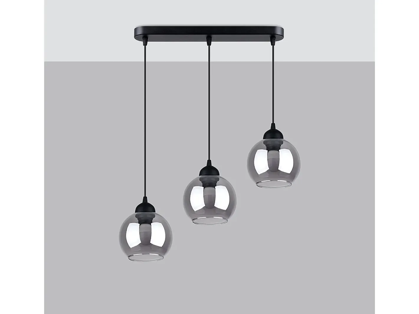 Sollux Lighting Lámparas colgantes Zelaro moderno de acero - 3 fuentes luminosas 3000K - L.45 x A.117 cm - Negro Sale