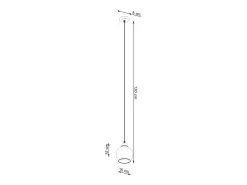 Clearance Sollux Lighting Lámparas colgantes Zelaro moderno de acero - 1 fuentes luminosas 4000K - L.15 x A.130 cm - Negro