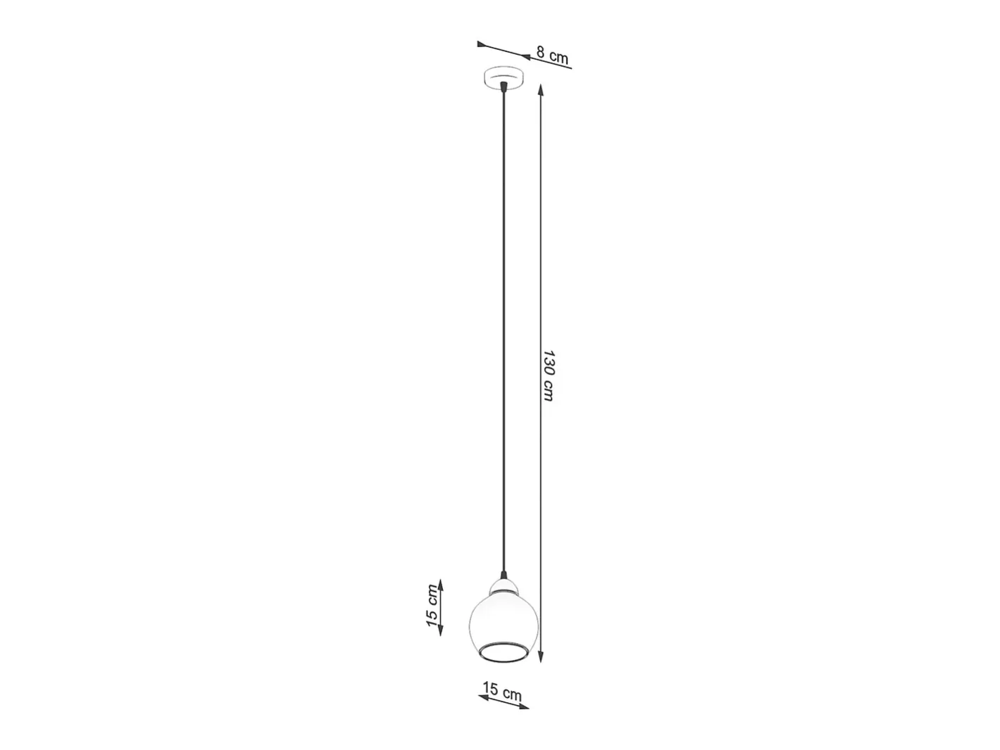 Clearance Sollux Lighting Lámparas colgantes Zelaro moderno de acero - 1 fuentes luminosas 4000K - L.15 x A.130 cm - Negro