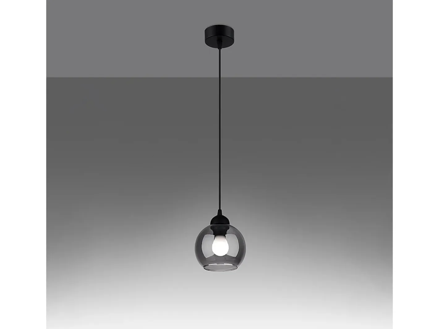 Clearance Sollux Lighting Lámparas colgantes Zelaro moderno de acero - 1 fuentes luminosas 4000K - L.15 x A.130 cm - Negro