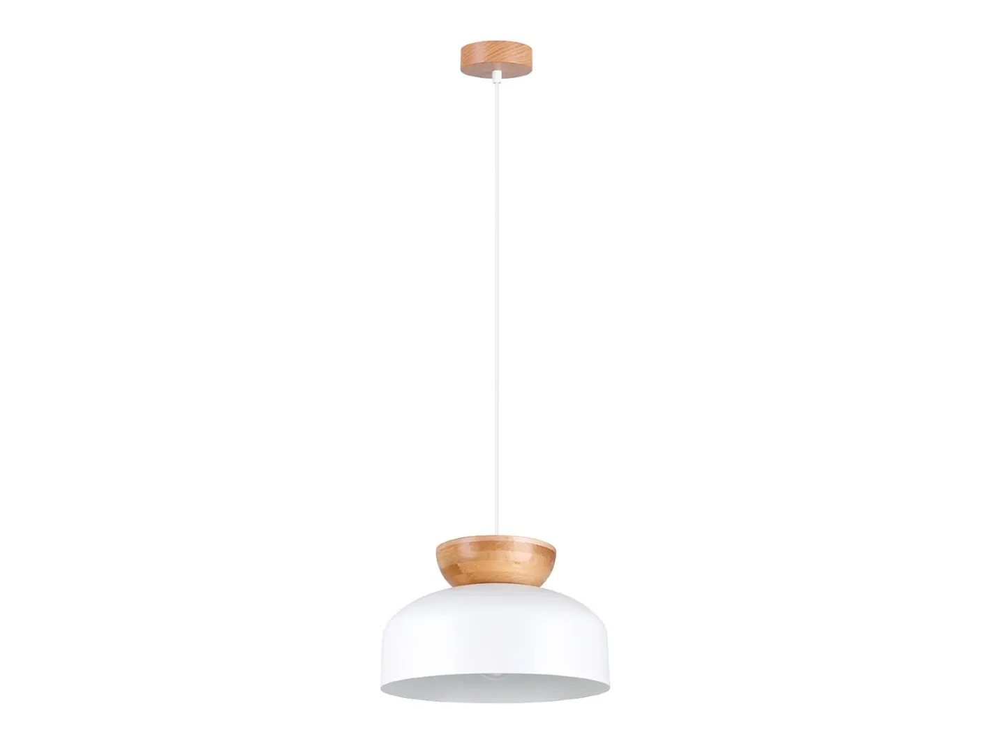 Sollux Lighting Lámparas colgantes Zeleron escandinavo de madera/acero - 1 fuentes luminosas 3000K - L.29,5 x A.130 cm - /madera natural Blanco Online
