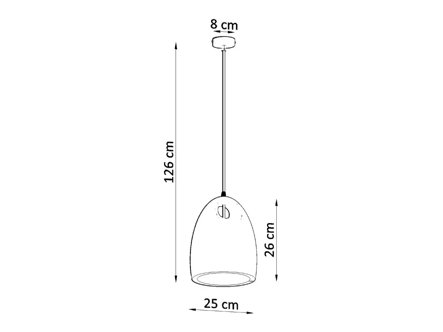 Sollux Lighting Lámparas colgantes Zenna moderno de cerámica - 1 fuentes luminosas 3000K - L.25 x A.126 cm - Blanco Hot