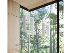 Sollux Lighting Lámpara Suspendida-Lámparas colgantes Zodiara escandinavo de acero/madera - 1 fuentes luminosas 4000K - L.24 x A.133 cm - Blanco