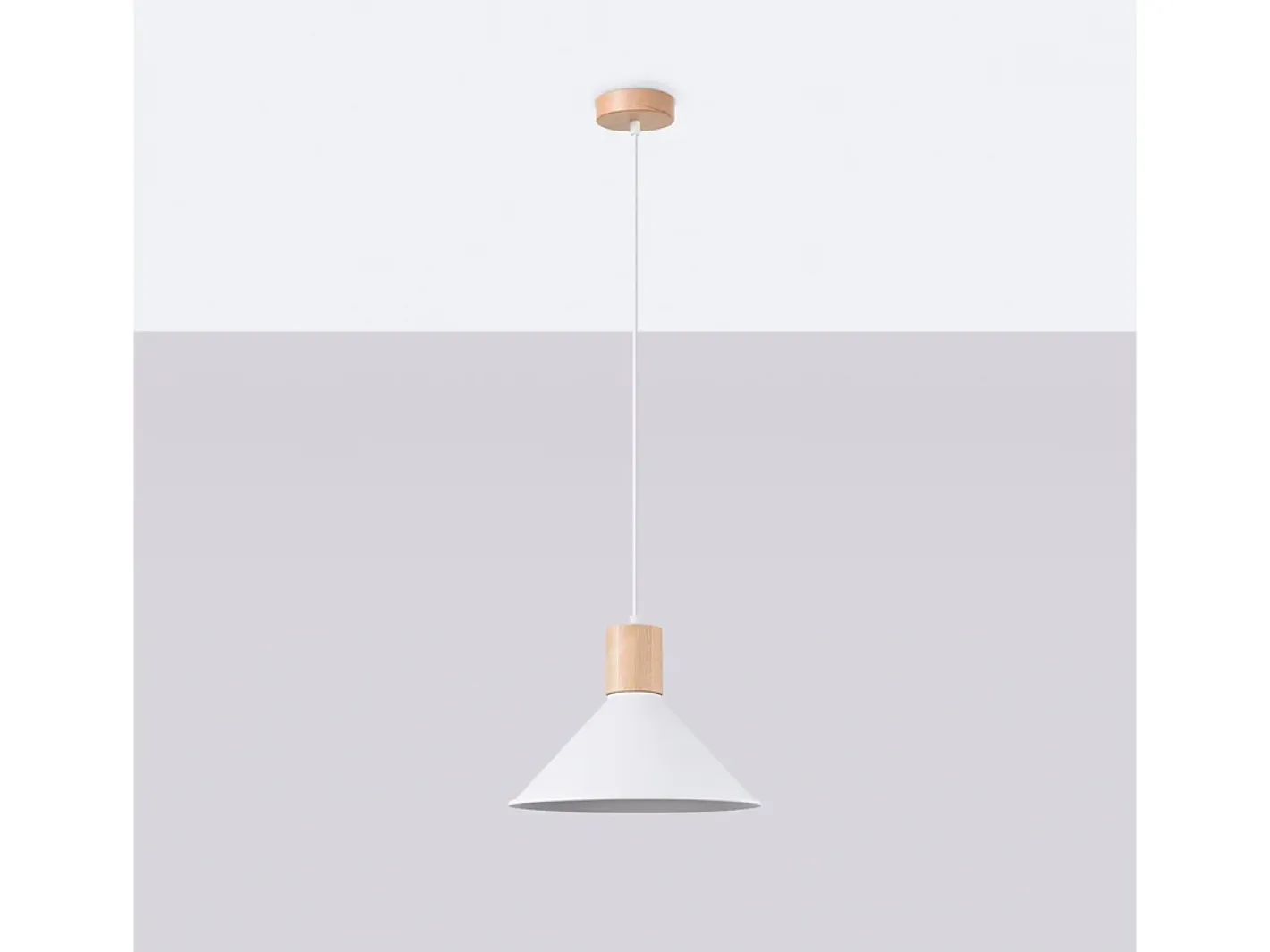 Sollux Lighting Lámparas colgantes Zorra escandinavo de acero - 1 fuentes luminosas 3000K - L.30 x A.120 cm - Blanco Clearance