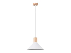 Sollux Lighting Lámparas colgantes Zorra escandinavo de acero - 1 fuentes luminosas 4000K - L.30 x A.120 cm - Blanco Hot
