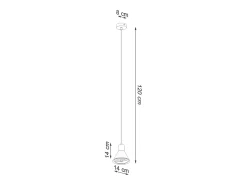 Sollux Lighting Lámparas colgantes Zylata moderno de acero - 1 fuentes luminosas 3000K - L.14 x A.120 cm - Negro Online