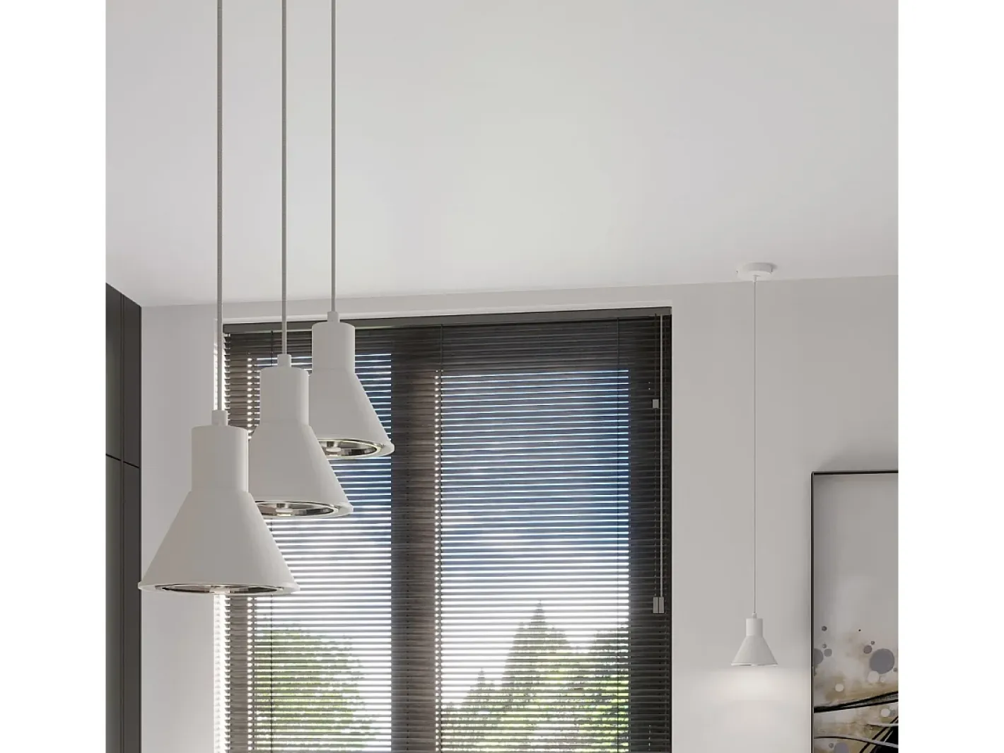 Sollux Lighting Lámparas colgantes Zylata moderno de acero - 1 fuentes luminosas 4000K - L.14 x A.120 cm - Blanco Online
