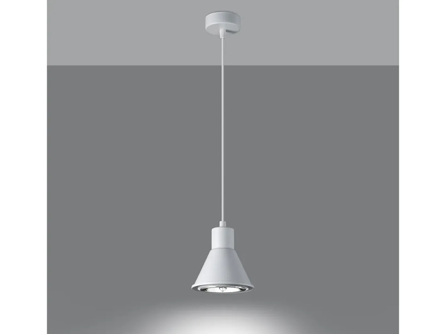 Sollux Lighting Lámparas colgantes Zylata moderno de acero - 1 fuentes luminosas 4000K - L.14 x A.120 cm - Blanco Online
