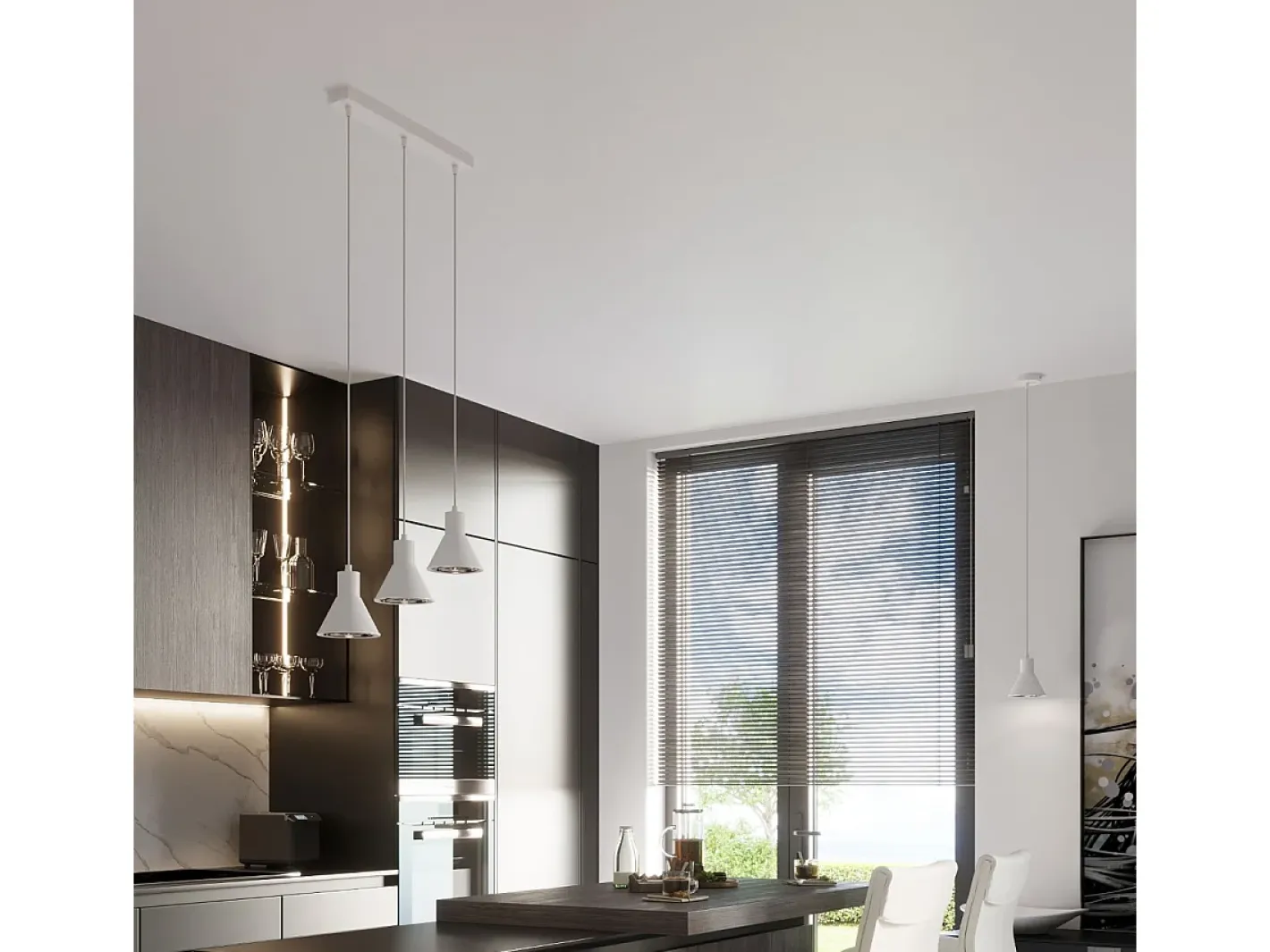 Sollux Lighting Lámparas colgantes Zylata moderno de acero - 1 fuentes luminosas 4000K - L.14 x A.120 cm - Blanco Online