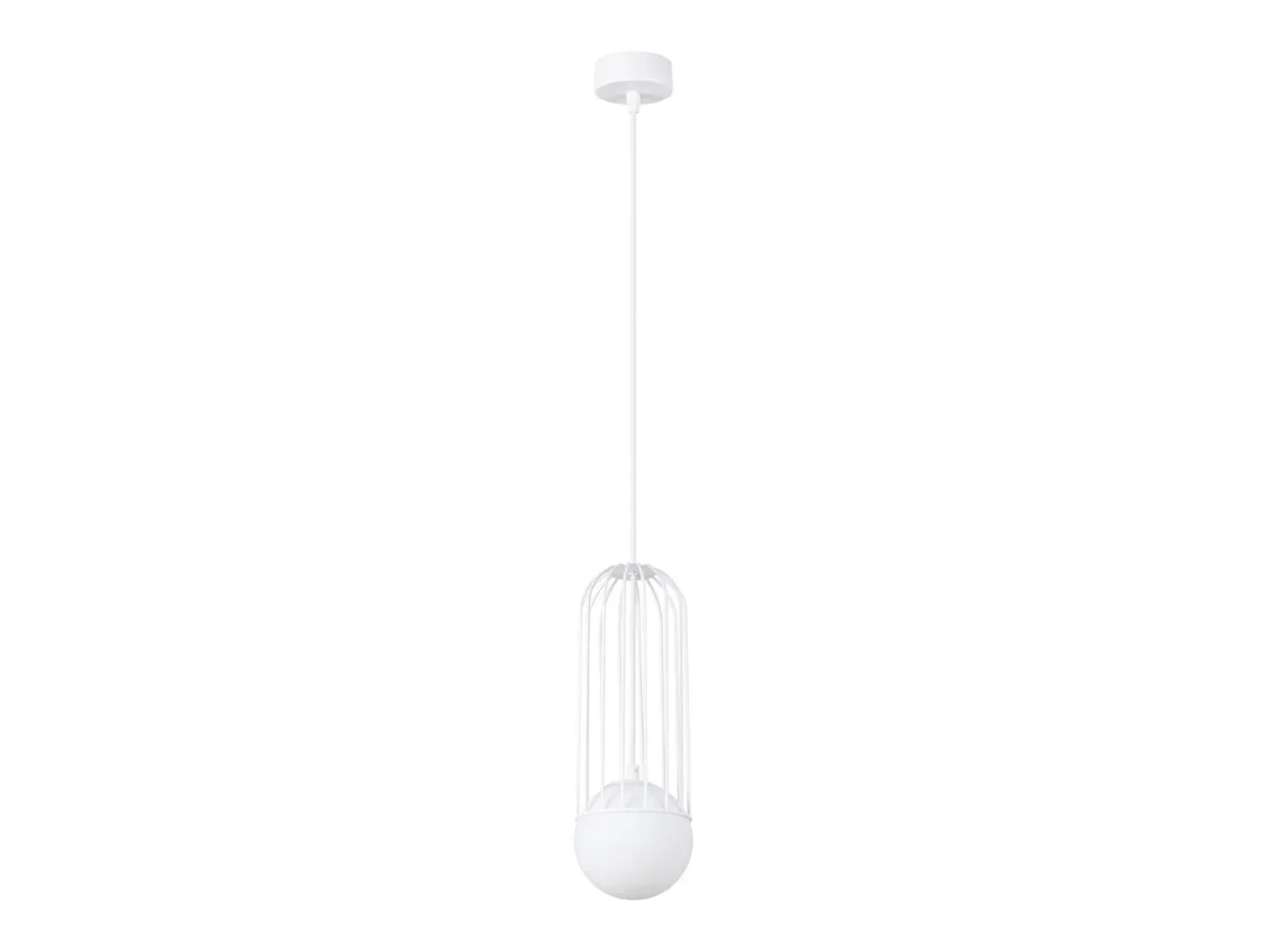 Discount Sollux Lighting Lámparas colgantes Zynex moderno de acero - 1 fuentes luminosas 3000K - L.12 x A.115 cm - Blanco