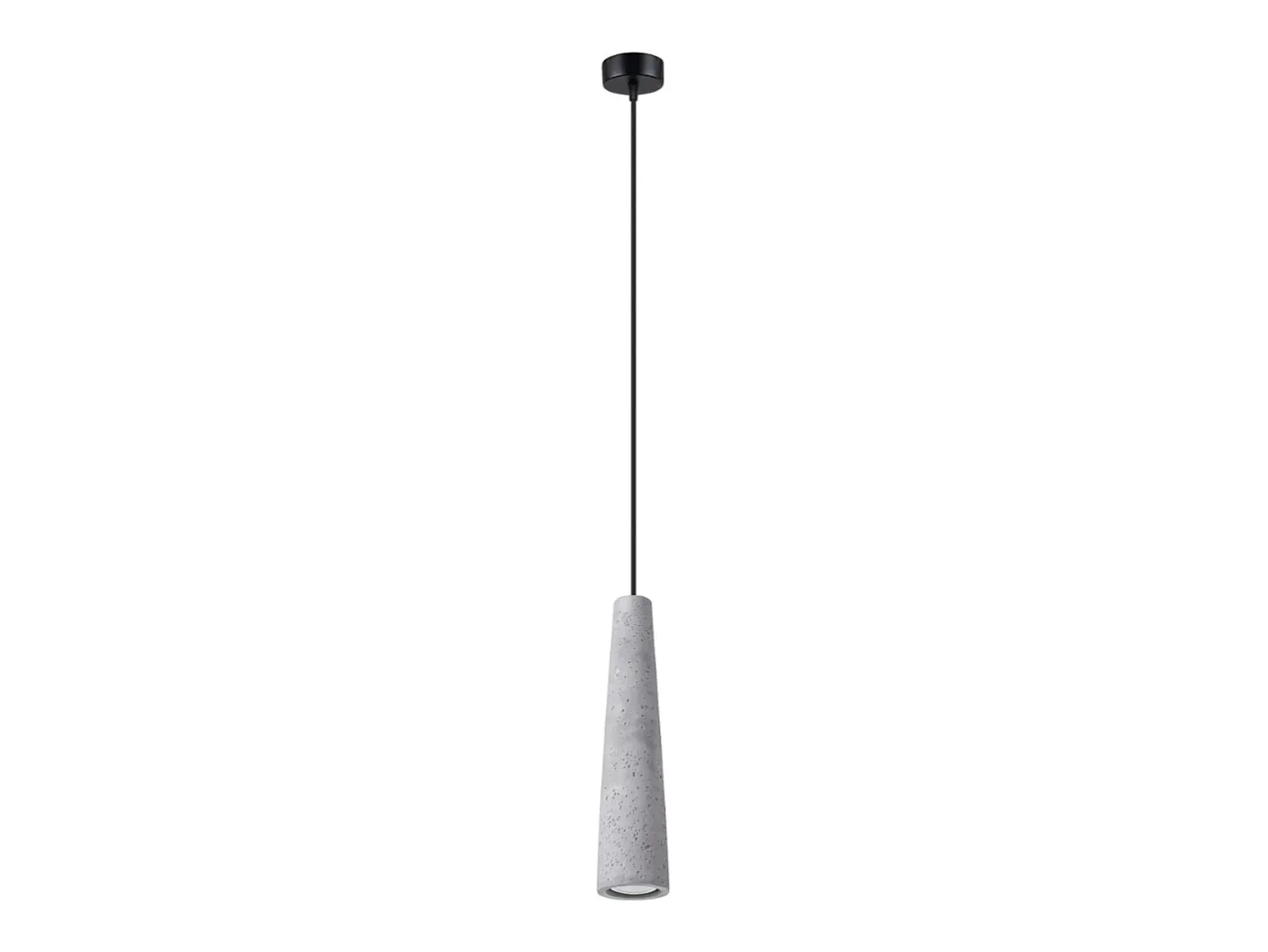 Sollux Lighting Lámpara Suspendida-Lámparas colgantes Zyntria industrial de concreto - 1 fuentes luminosas 3000K - L.8 x A.125 cm - Gris