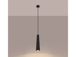 Sollux Lighting Lámparas colgantes Zyntria desván de concreto - 1 fuentes luminosas 4000K - L.8 x A.125 cm - Negro Best