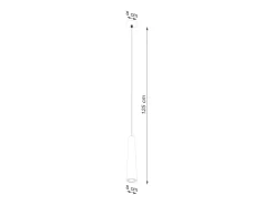 Sollux Lighting Lámparas colgantes Zyntria desván de concreto - 1 fuentes luminosas 4000K - L.8 x A.125 cm - Negro Best