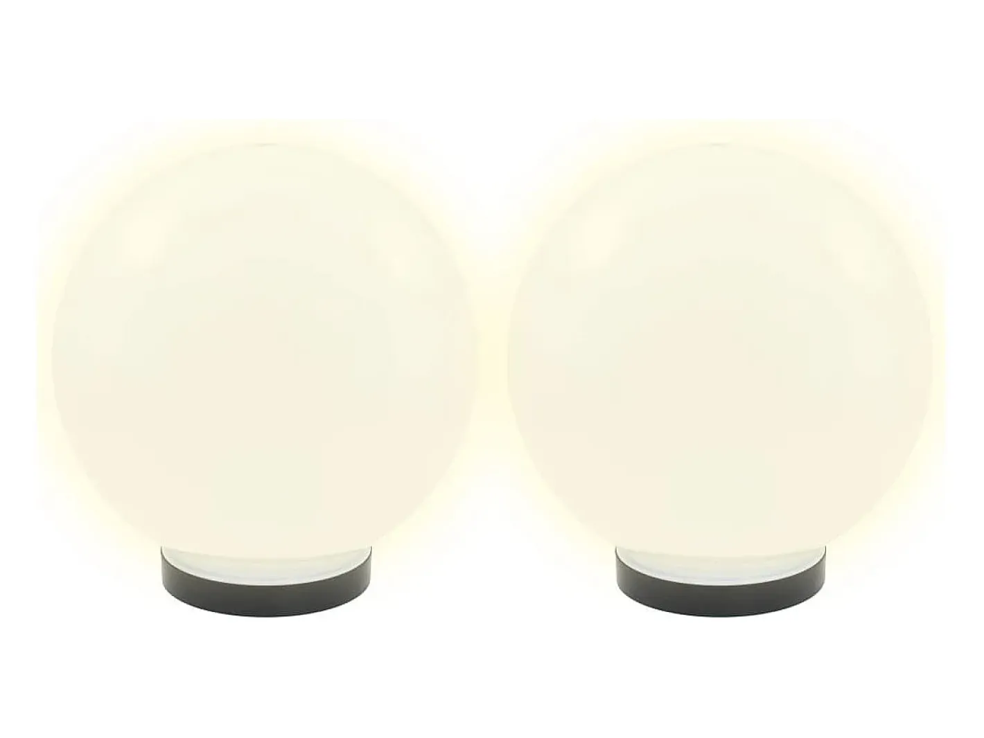 Best Lámparas de bola LED 4 unidades esféricas PMMA 25 cm ES193663 Blanco