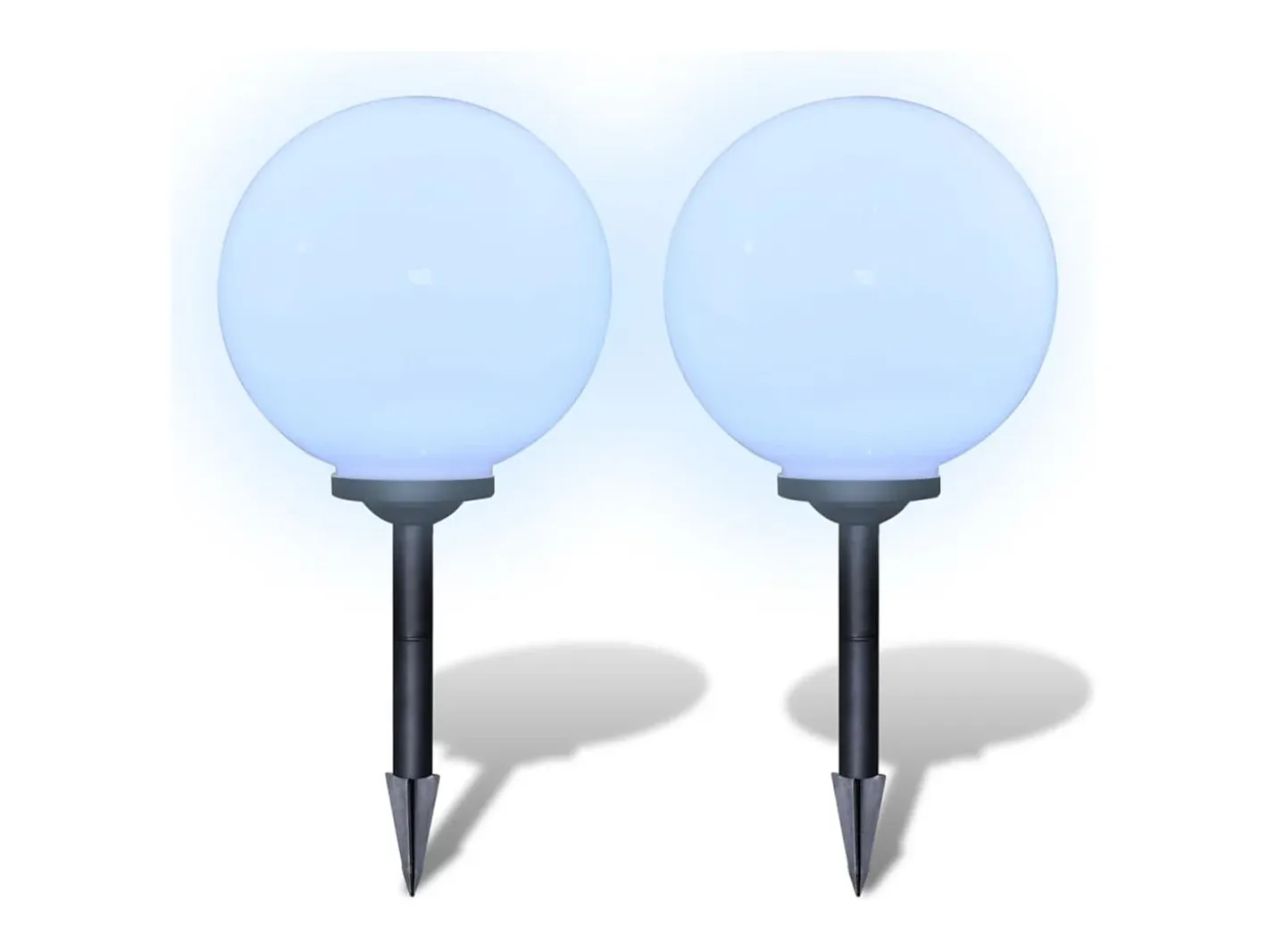 Sale Lámparas de camino de jardín 2 uds LED 30 cm con pincho ES309183 Blanco