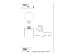 Sollux Lighting Lámparas de escritorio Nalvado industrial de concreto - 1 fuentes luminosas 3000K - L.10 x A.10 cm - Gris Discount